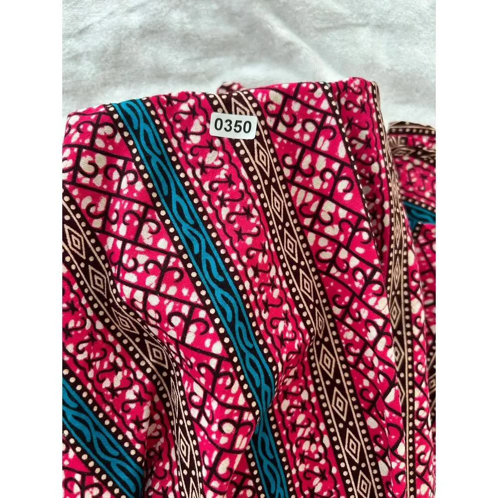 Mae Otti Dress Womens 2XL African Print Knee Length V Neck Back Zip XC Fast Ship - Picture 12 of 12